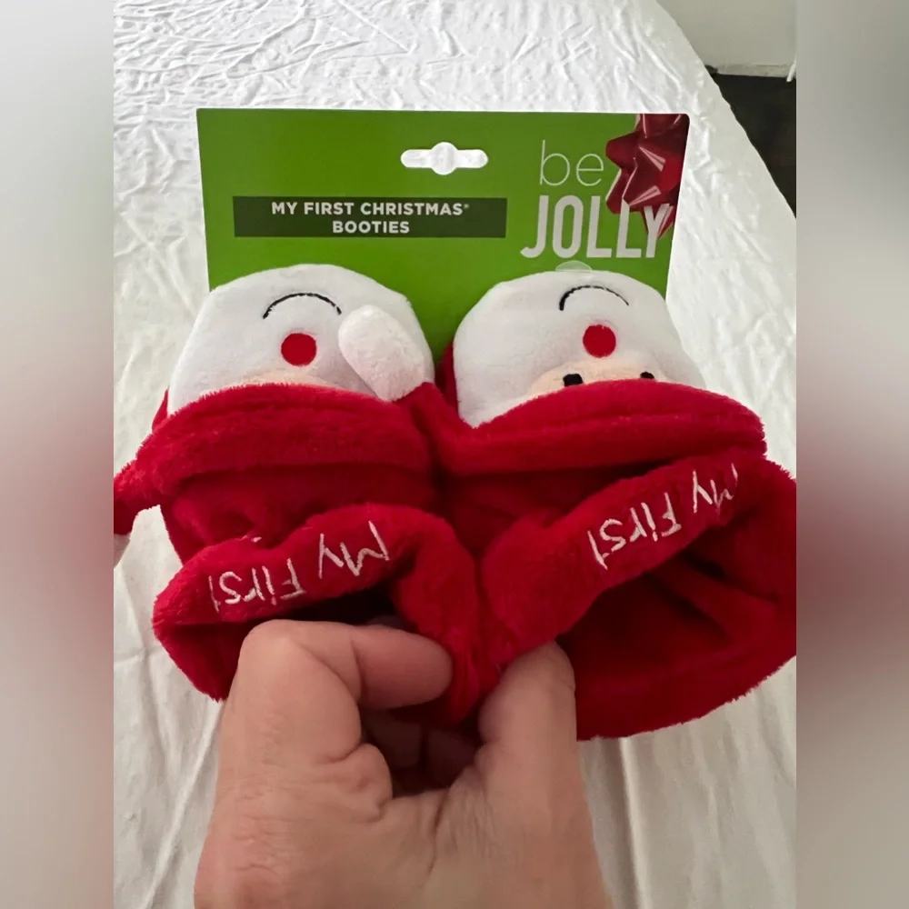Babies First Christmas Booties